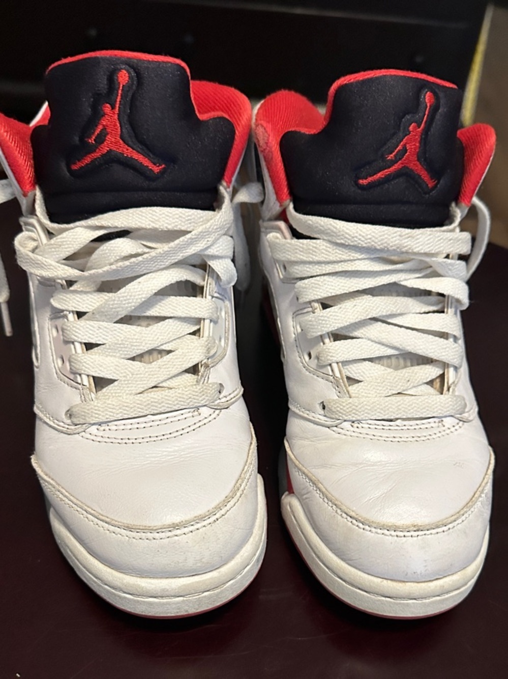 Jordan Kids White Black Red Retro Sneakers